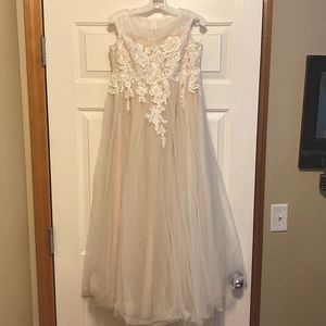 David’s Bridal Flower girl dress in champagne